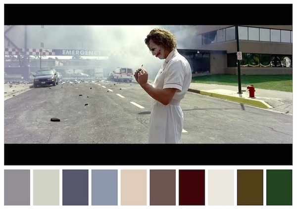 Color Palette in Christopher Nolan's film "The Dark Knight"